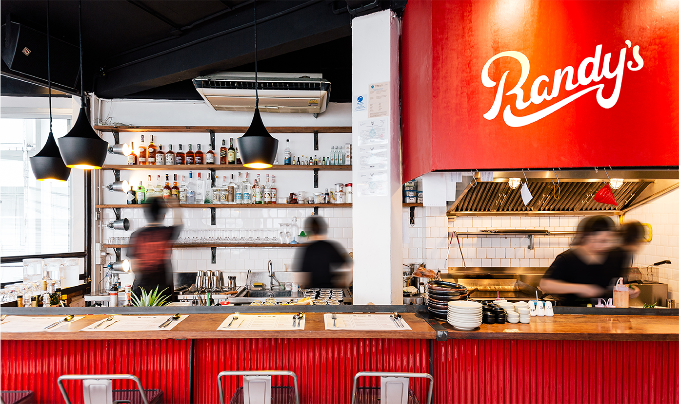 Randy's Wing Bar with logo designed by Mighty, brand agency Cheltenham