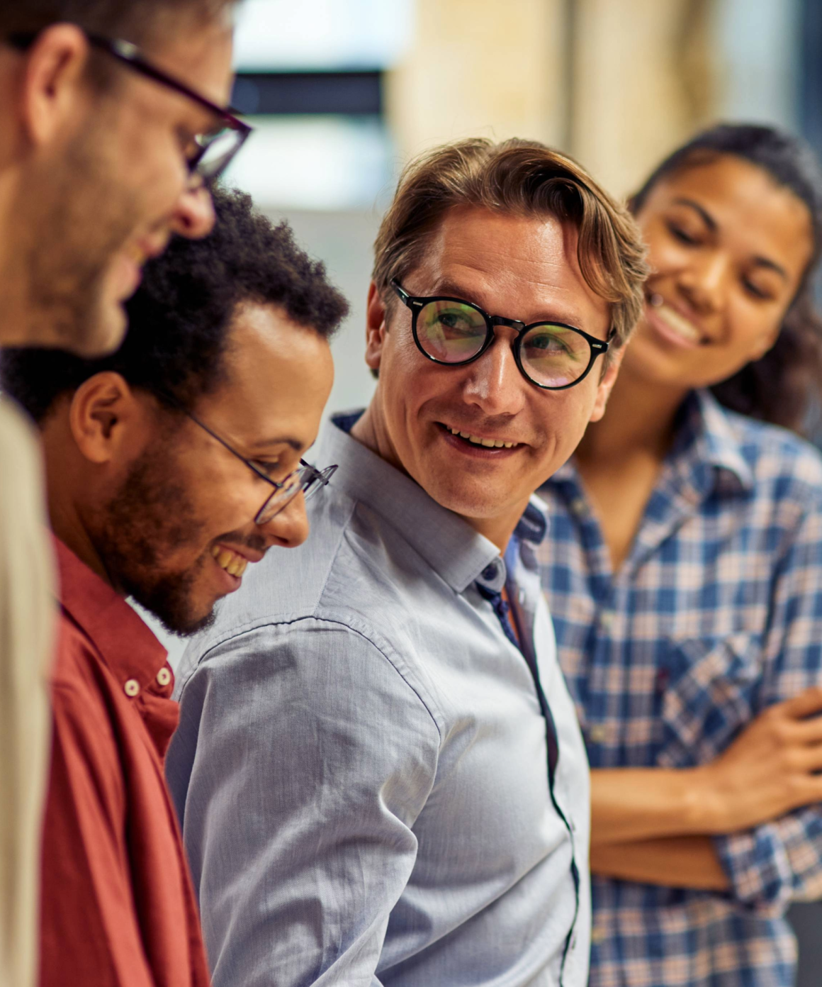 A team meeting at a marketing agency